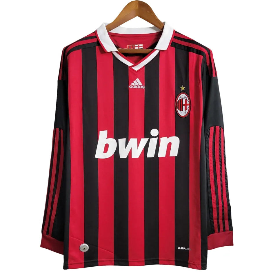 Camisa AC Milan 2009/10 Home - Manga Longa - Masculina
