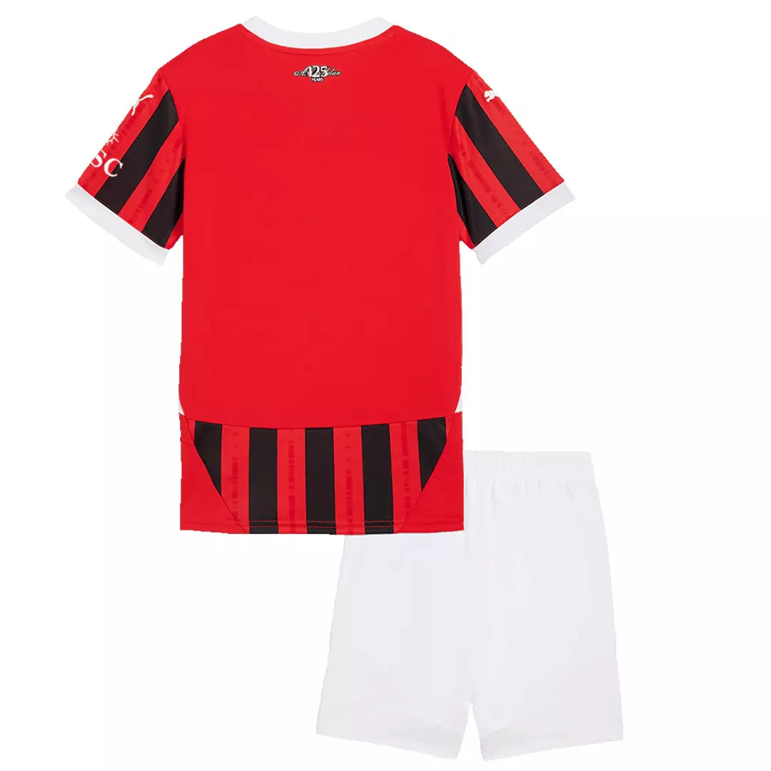 Camisa Milan 2024/25 Home - Kit Infantil - Tamanho 24 (8-9 anos)