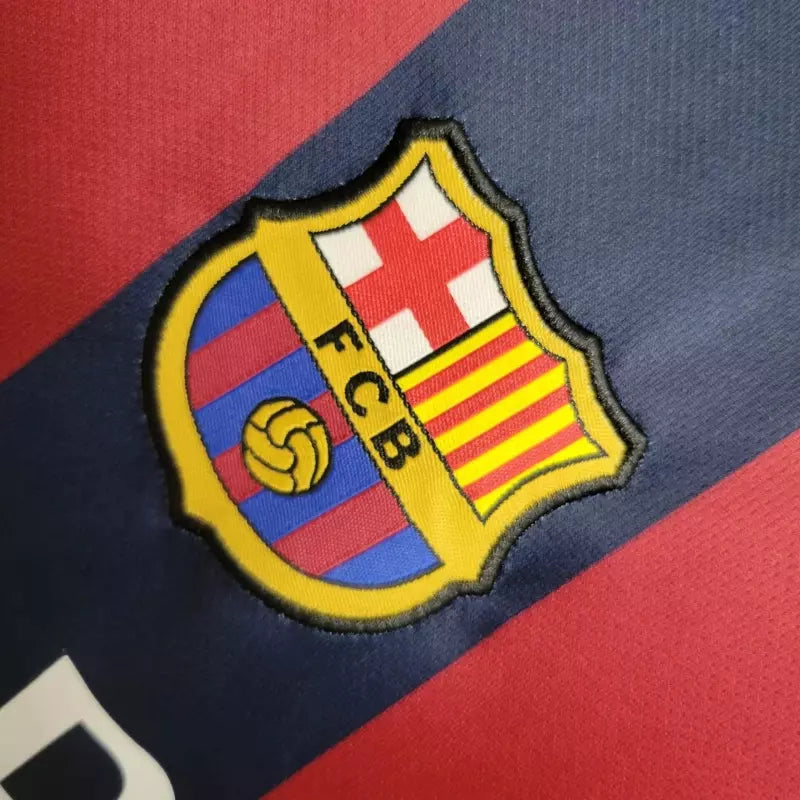 Camisa Barcelona 2014/15 Home Retrô - Kit Torcedor Infantil