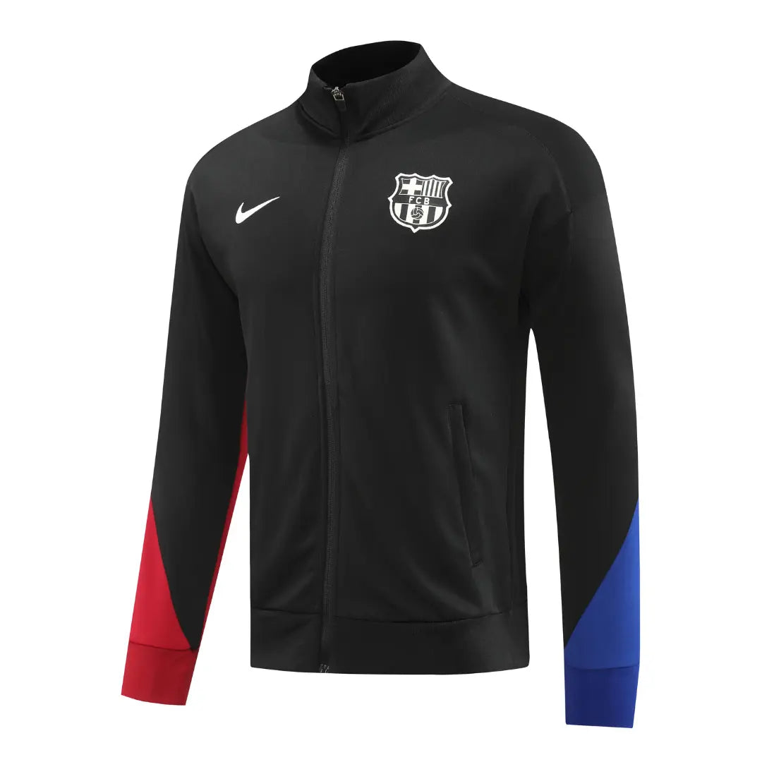Jaqueta Barcelona 2024/25 Pré-Jogo Preto - Masculino