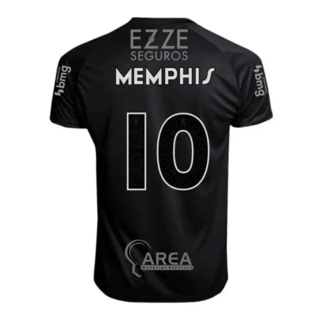 Camisa Timão 2024 Away - Com Patrocínio - Versão Jogador - #10 MEMPHIS - Tamanho G (L)