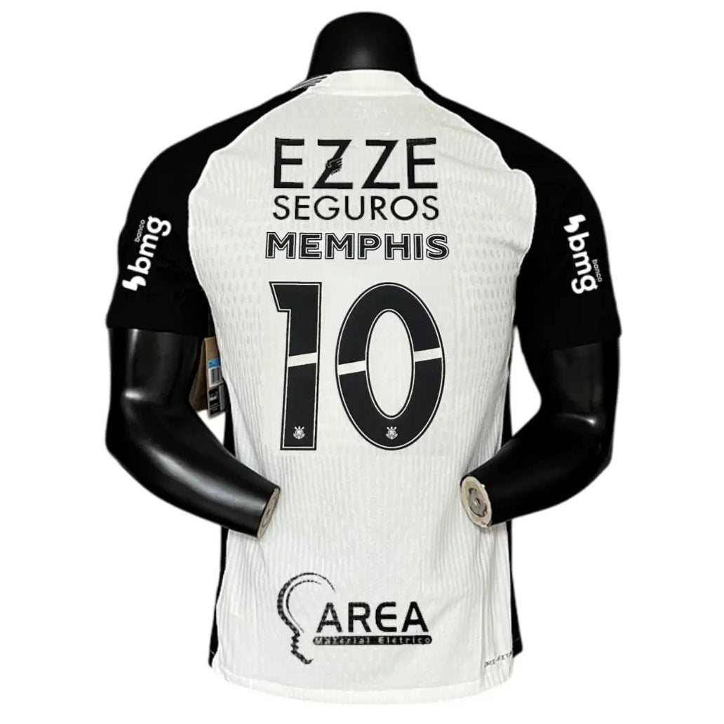 Camisa TIMÃO 2025/26 Home - Com Patrocínio - Versão Jogador - #10 MEMPHIS - Tamanho GG (XL)