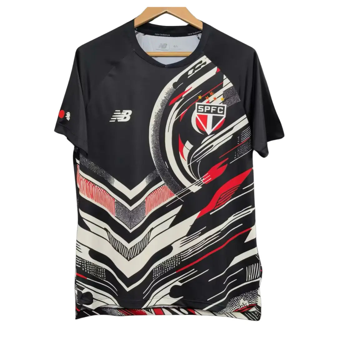 Camisa São Paulo 2025 Pré-Jogo Preta - Masculina