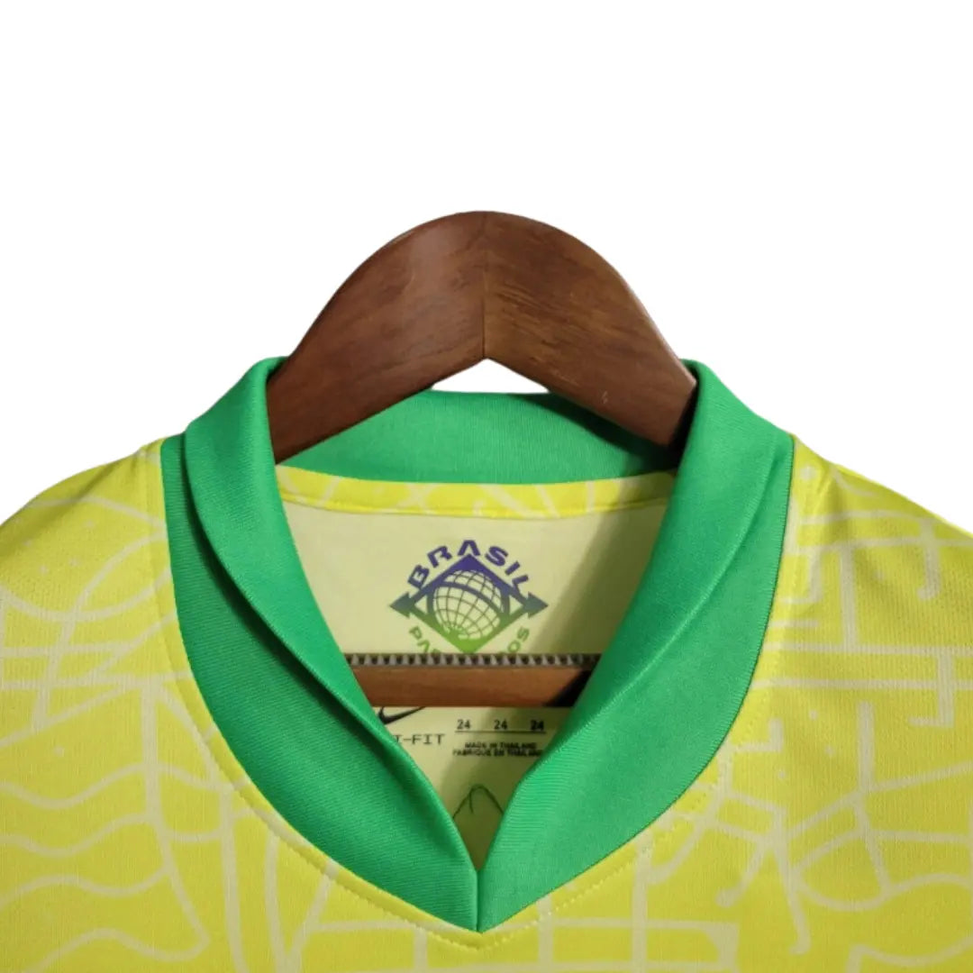 Conjunto Infantil Seleção Brasil 2024/25 Home - #9 HAWKINS - Tamanho 20 (4-5 anos)