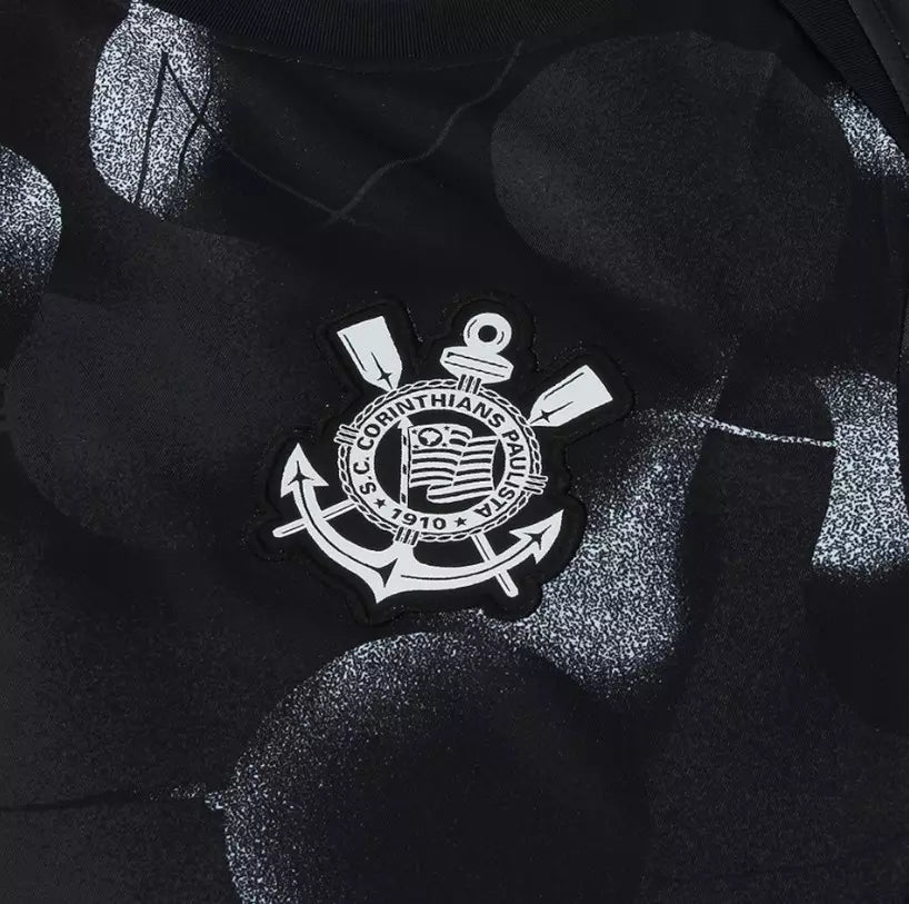 Camisa Timão 2025 Pré-Jogo Preta - Masculina