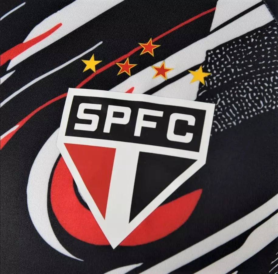 Camisa São Paulo 2025 Pré-Jogo Preta - Masculina