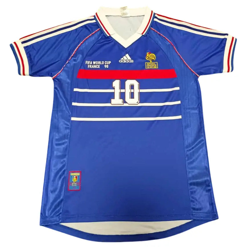 Camisa França 1998 Home -#10 ZIDANE - Tamanho G (L)