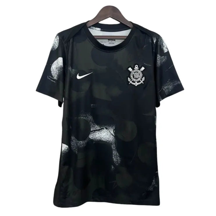 Camisa Timão 2025 Pré-Jogo Preta - Masculina
