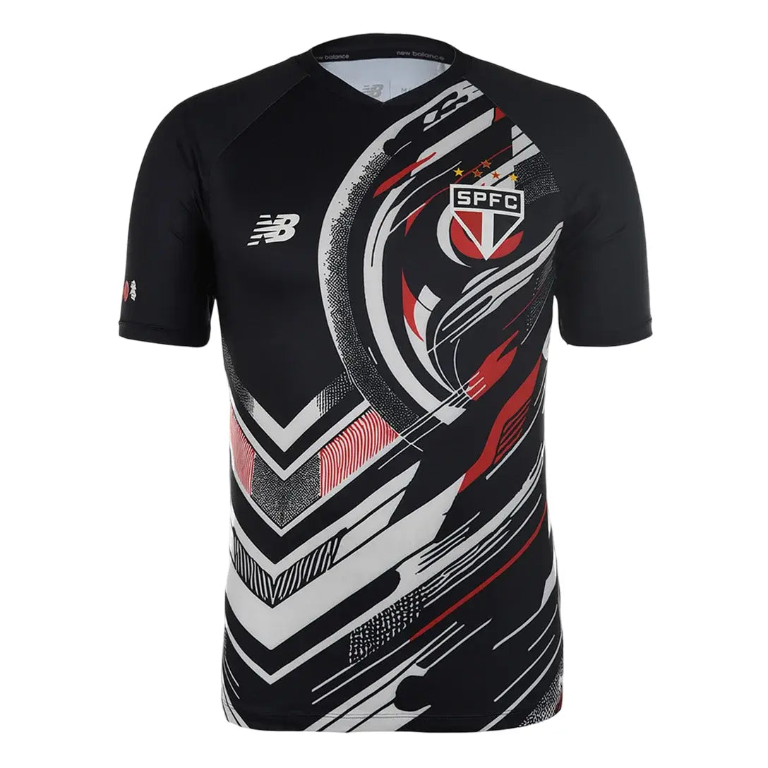Camisa São Paulo 2025 Pré-Jogo Preta - Masculina