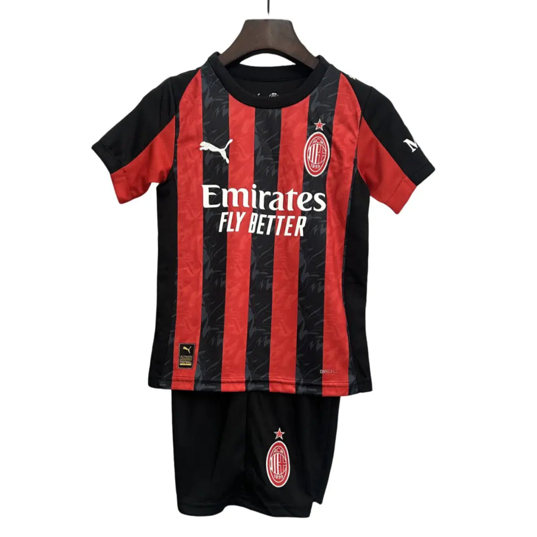 Camisa Milan 2025/26 Home - Kit Torcedor Infantil