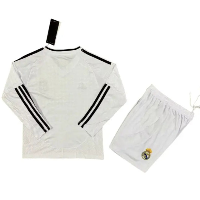 Camisa Real Madrid 2024/25 Home - Manga Longa - Kit Torcedor Infantil