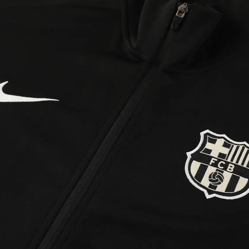 Jaqueta Barcelona 2024/25 Pré-Jogo Preto - Masculino