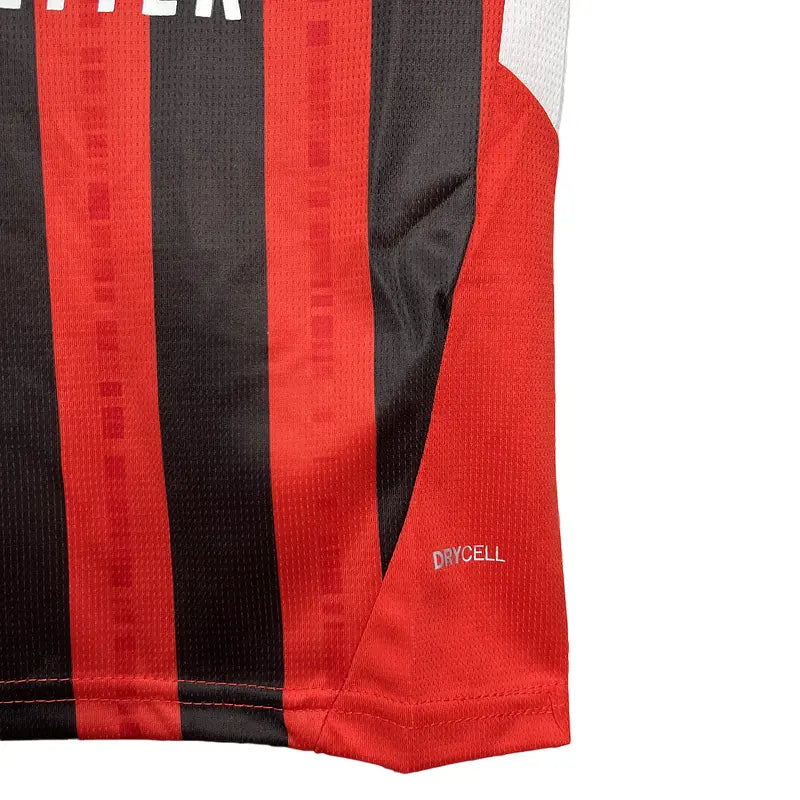 Camisa Milan 2024/25 Home - Kit Infantil - Tamanho 24 (8-9 anos)