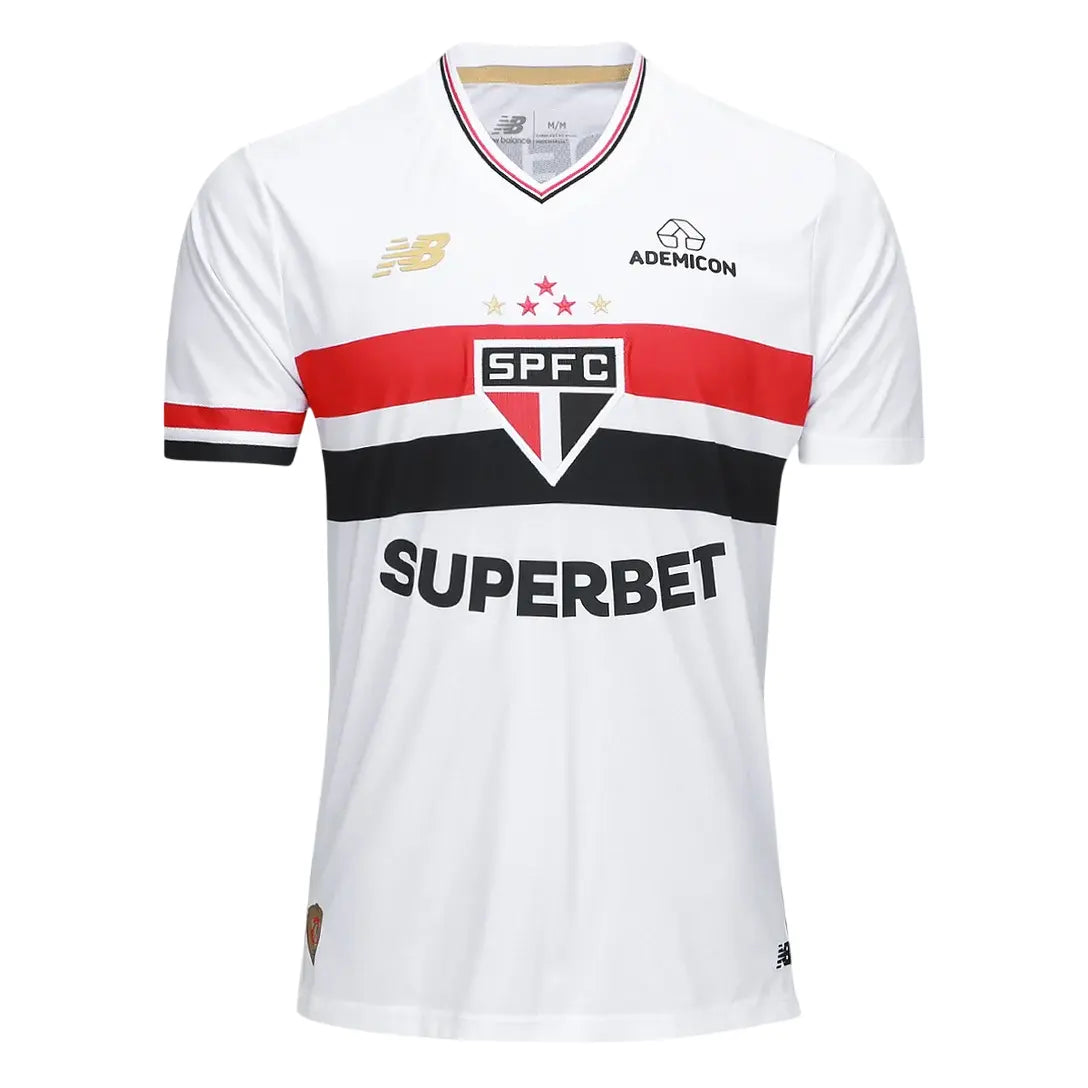 Camisa São Paulo 2025 Home - Com Patrocínio - Masculino