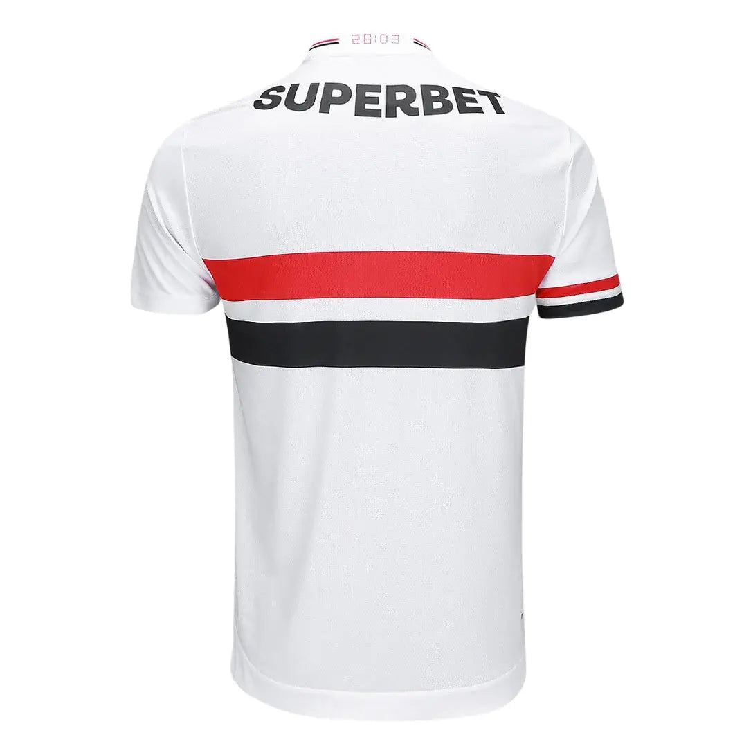 Camisa São Paulo 2025 Home - Com Patrocínio - Masculino