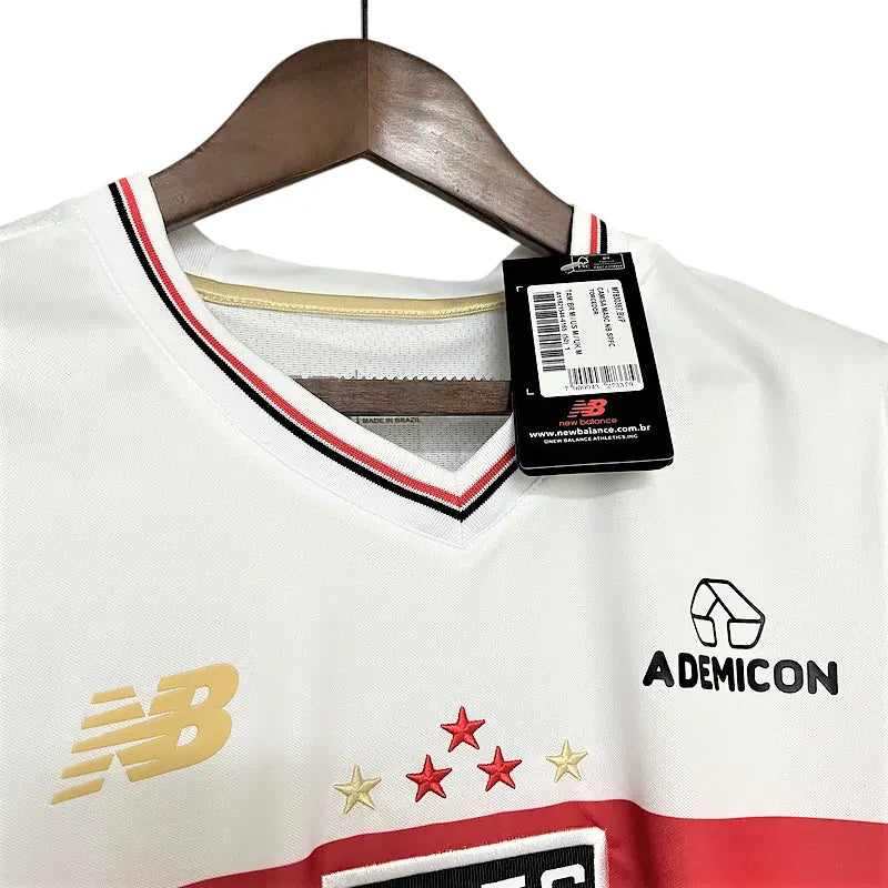 Camisa São Paulo 2025 Home - Com Patrocínio - Masculino