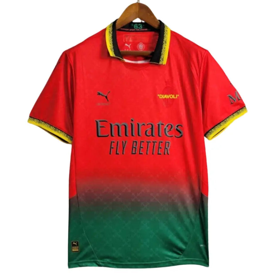 Camisa Milan 2024/25 Red Fourth OFF-WHITE™ - Masculina