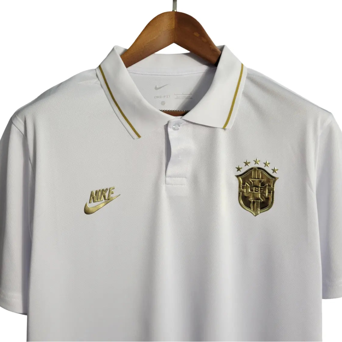 Camisa Polo Brasil Golden Brazuka - Masculina