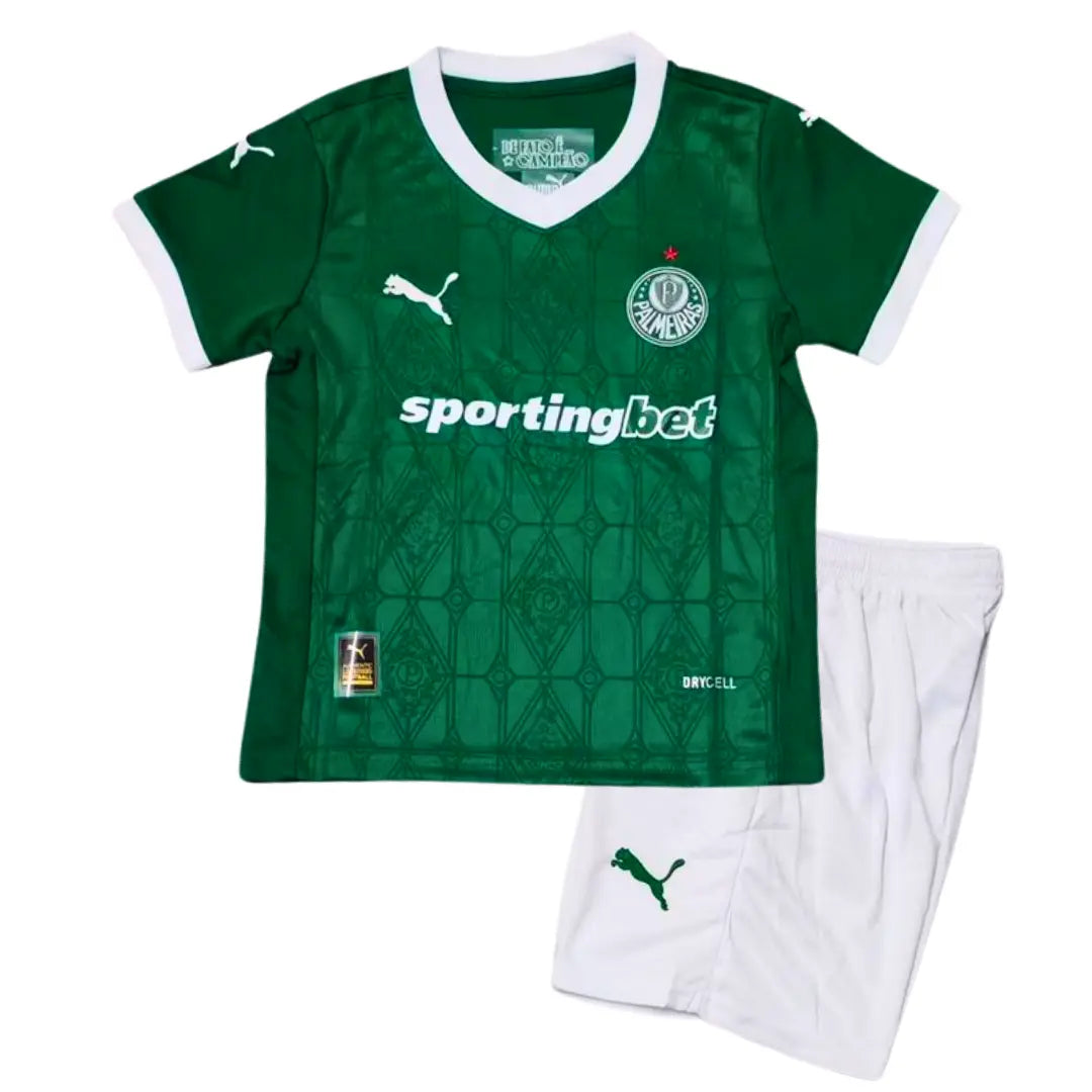 Camisa Palmeiras 2025 Home - Kit Torcedor Infantil