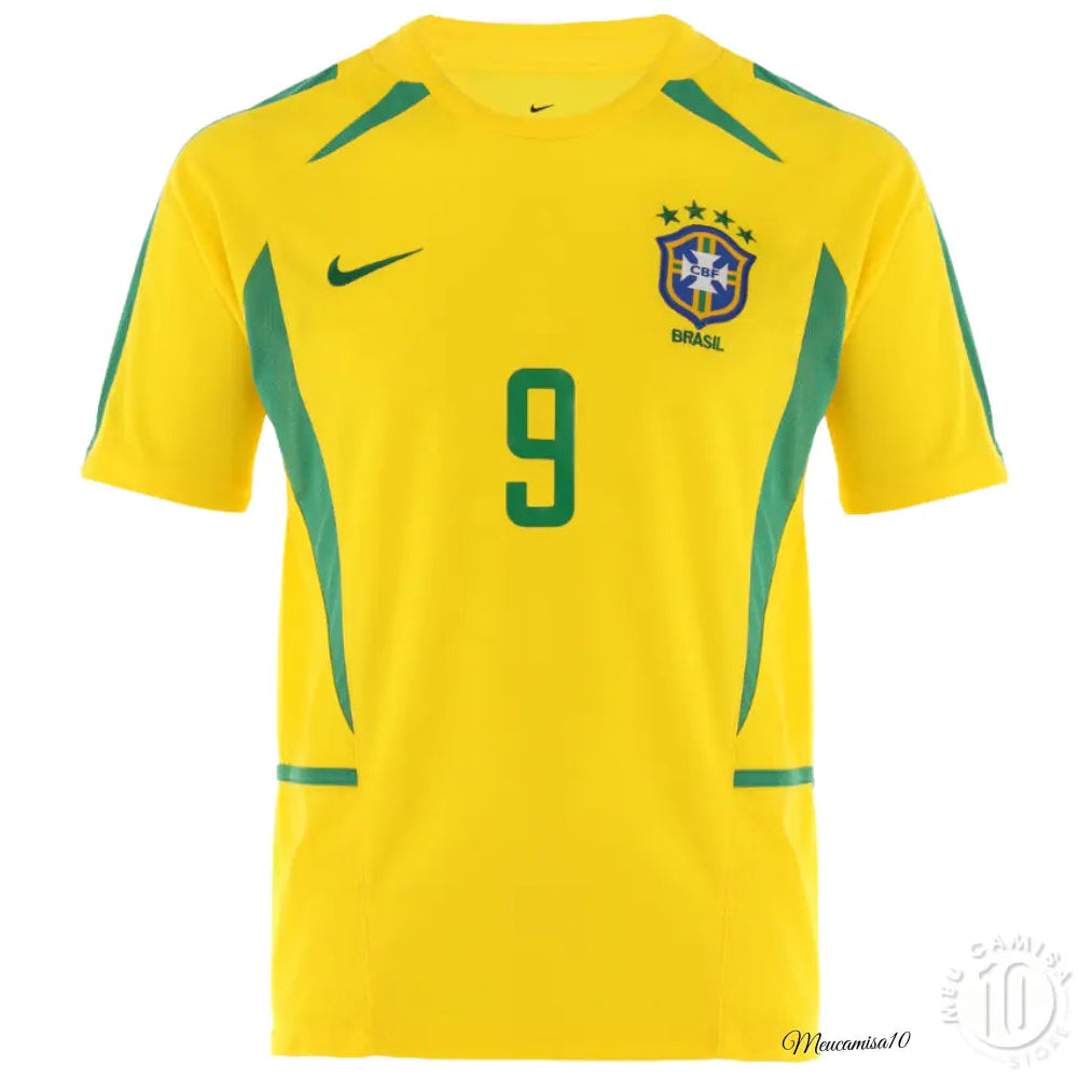 Camisa Brasil 2002 Home - #9 RONALDO - Tamanho G (L)