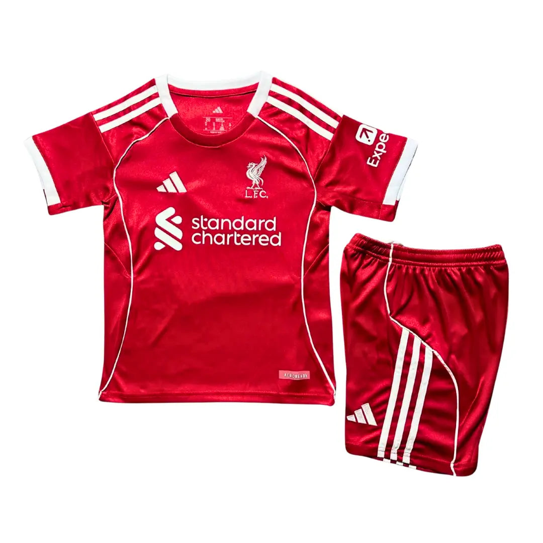 Camisa Liverpool 2025/26 Home - Kit Torcedor Infantil