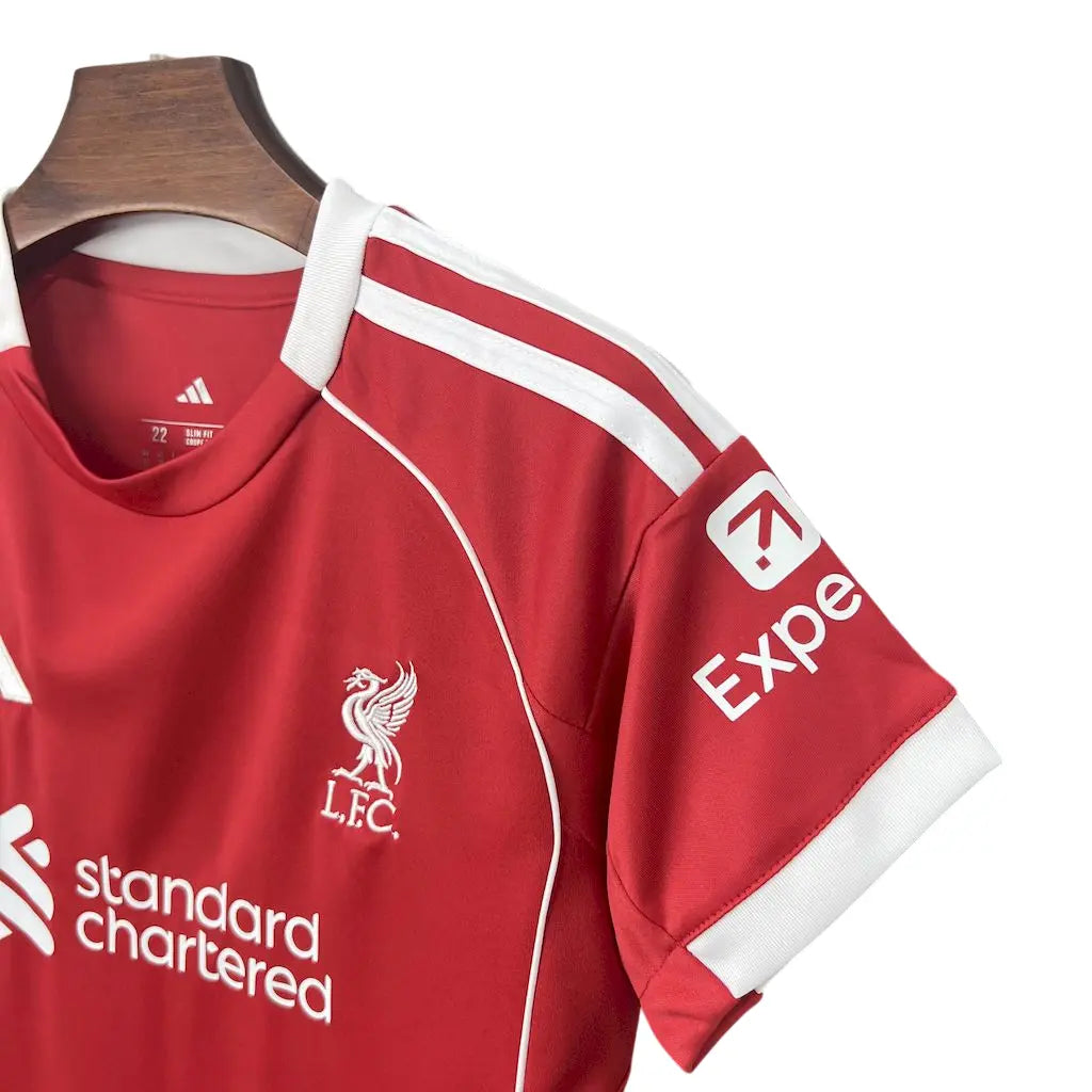 Camisa Liverpool 2025/26 Home - Kit Torcedor Infantil