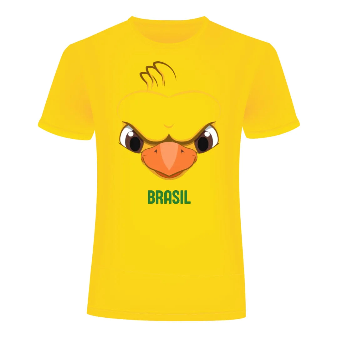Camiseta MC10 Copa Canarinho Pistola Amarelo 100% Algodão 30.1