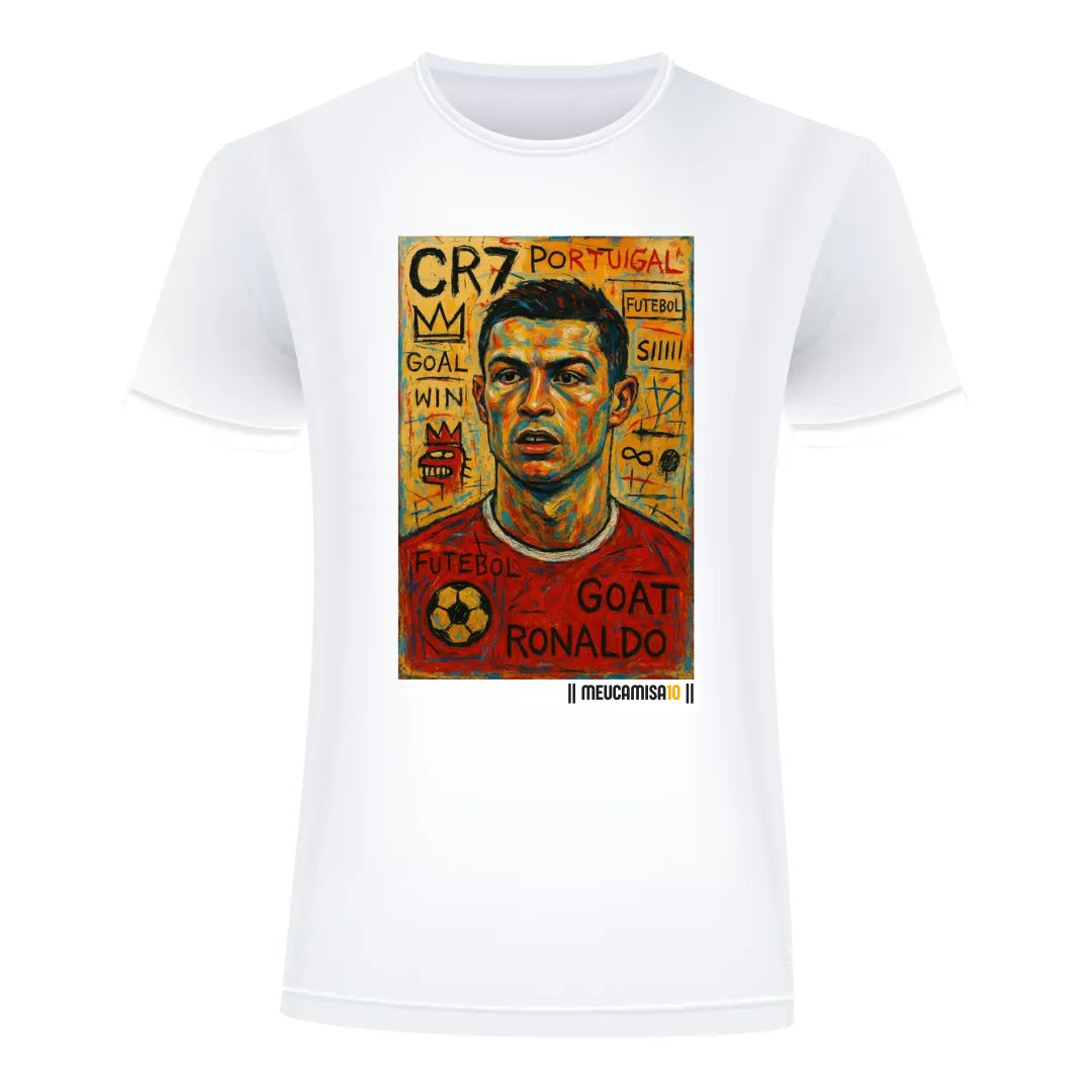 Camiseta MC10 Copa CR7 Arte 100% Algodão 30.1