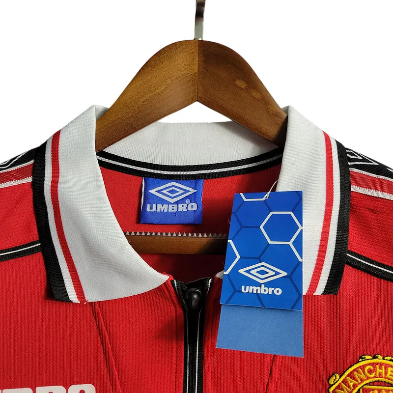 Camisa Manchester United 1998/99 Home - Manga Longa - Masculina