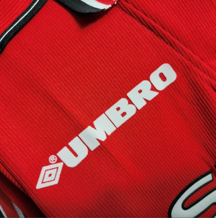 Camisa Manchester United 1998/99 Home - Manga Longa - Masculina