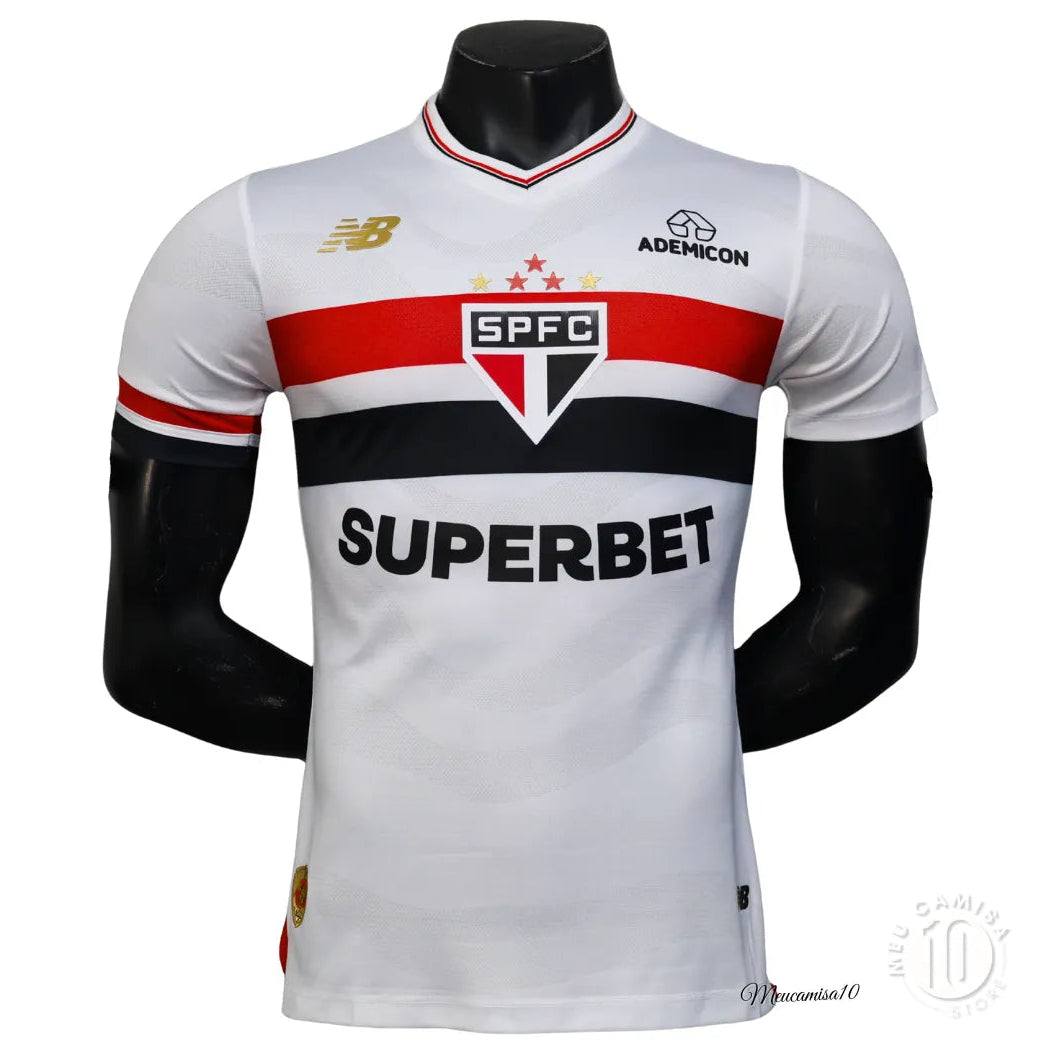 Camisa São Paulo 2025 Home - Com Patrocínio - Versão Jogador - Tamanho G (L)