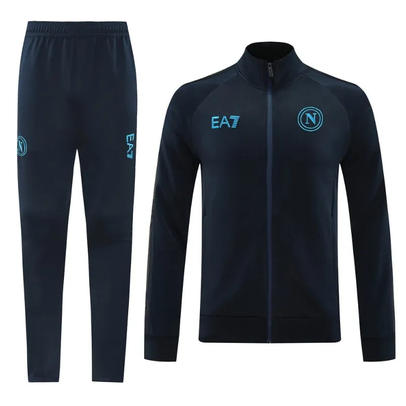 Conjunto Agasalho Napoli 2024 Pré-Jogo Azul - Masculino