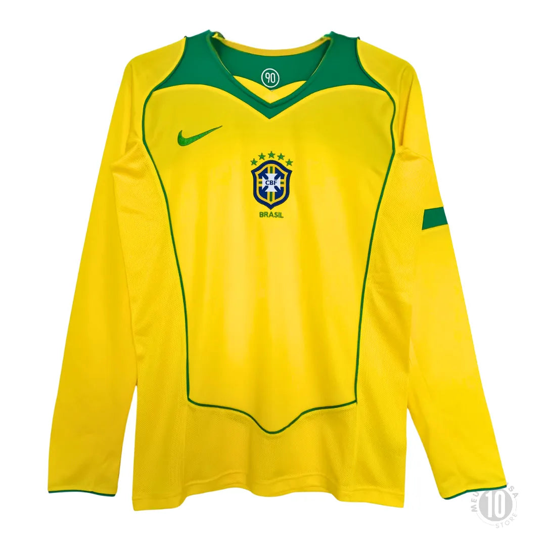 Camisa Brasil 2004 Home Total 90 - Manga Longa - Masculina