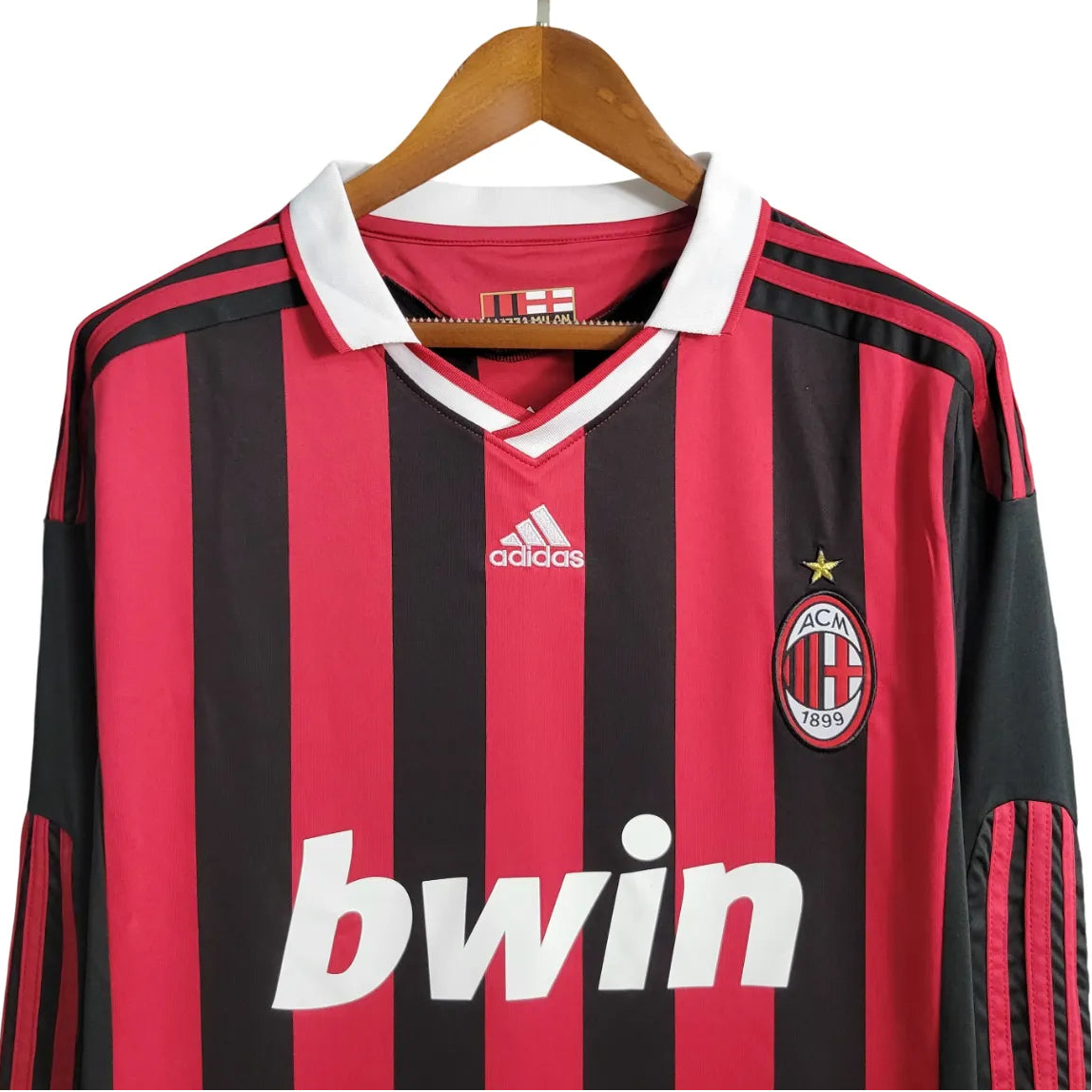 Camisa AC Milan 2009/10 Home - Manga Longa - Masculina