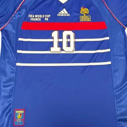 Camisa França 1998 Home -#10 ZIDANE - Tamanho G (L)