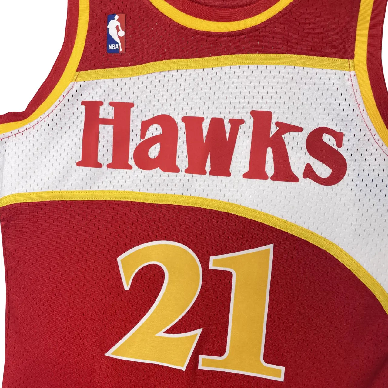 Regata NBA Atlanta Hawks #21 WILKINS 1985/86 – Mitchell & Ness Silk Vermelha