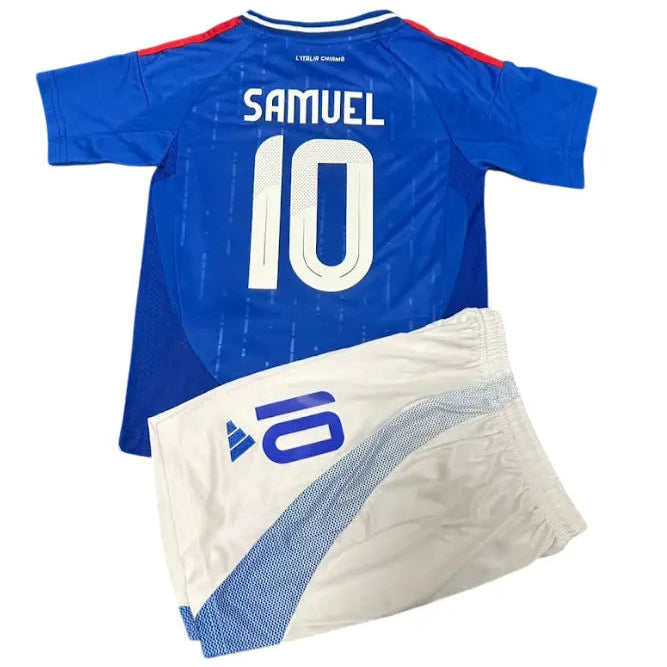 Conjunto Infantil Seleção Itália 2024 Home - #10 SAMUEL - Tamanho 20 (4-5 anos)