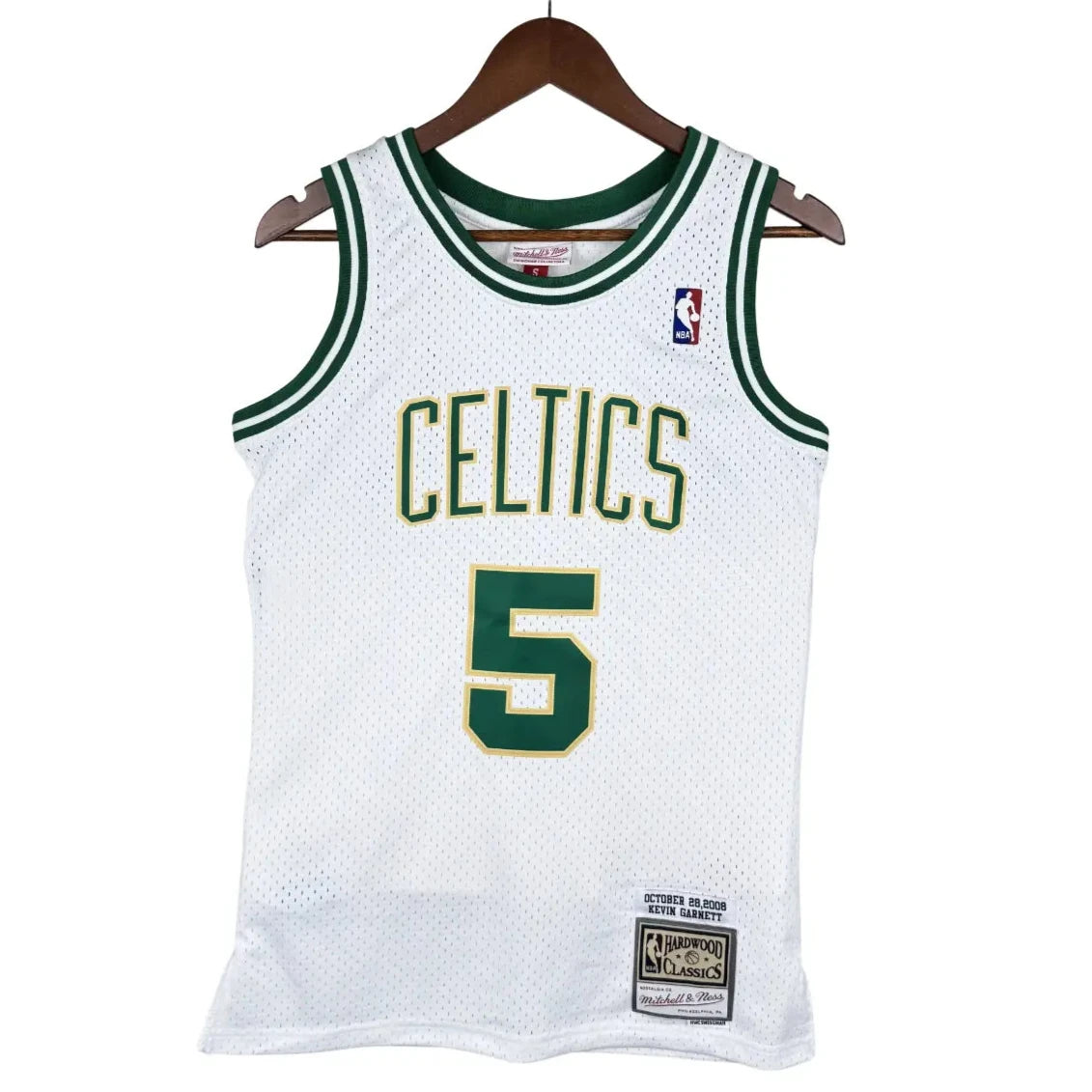 Regata NBA Boston Celtics #5 Kevin Garnett 2008 Branca – Mitchell & Ness HWC Swingman