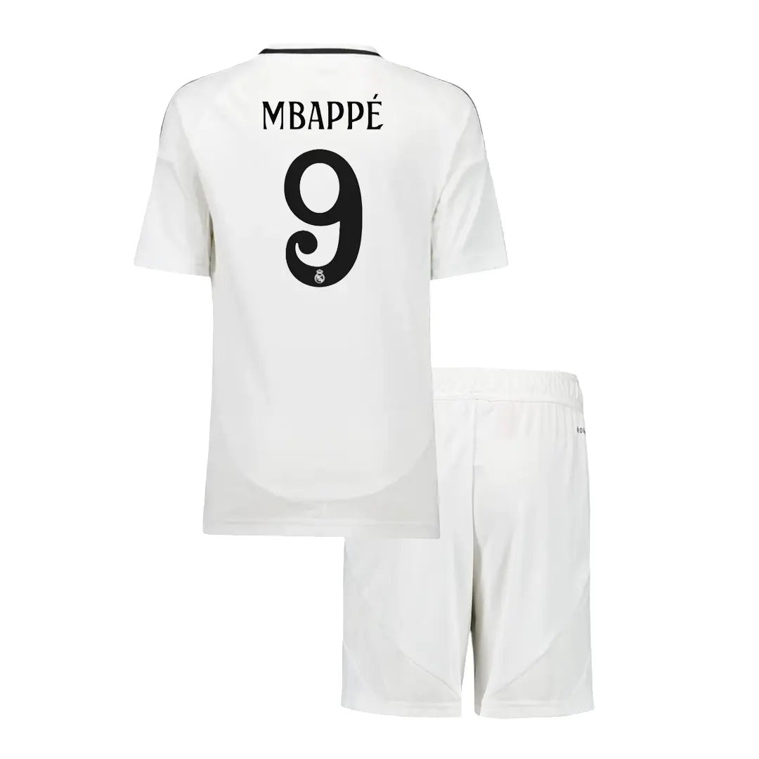 Conjunto Infantil Real Madrid 2024/25 Home - #9 MBAPPÉ - Tamanho 20 (4-5 anos)