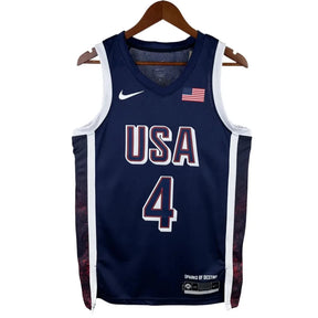 Regata Basquete Estados Unidos USA 2024 #4 Curry