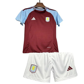 Camisa Aston Villa 2024/25 Home - Kit Torcedor Infantil