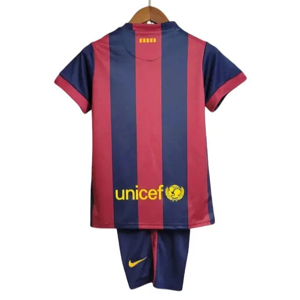 Camisa Barcelona 2014/15 Home Retrô - Kit Torcedor Infantil