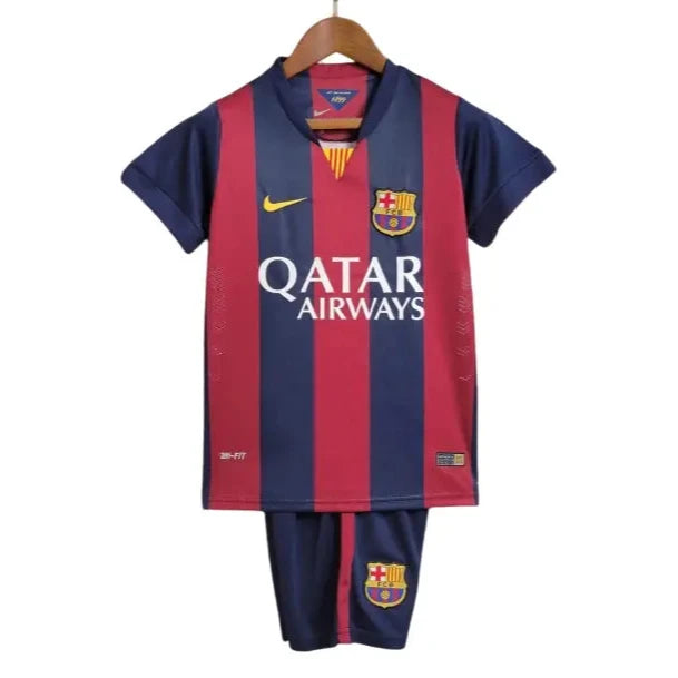 Camisa Barcelona 2014/15 Home Retrô - Kit Torcedor Infantil