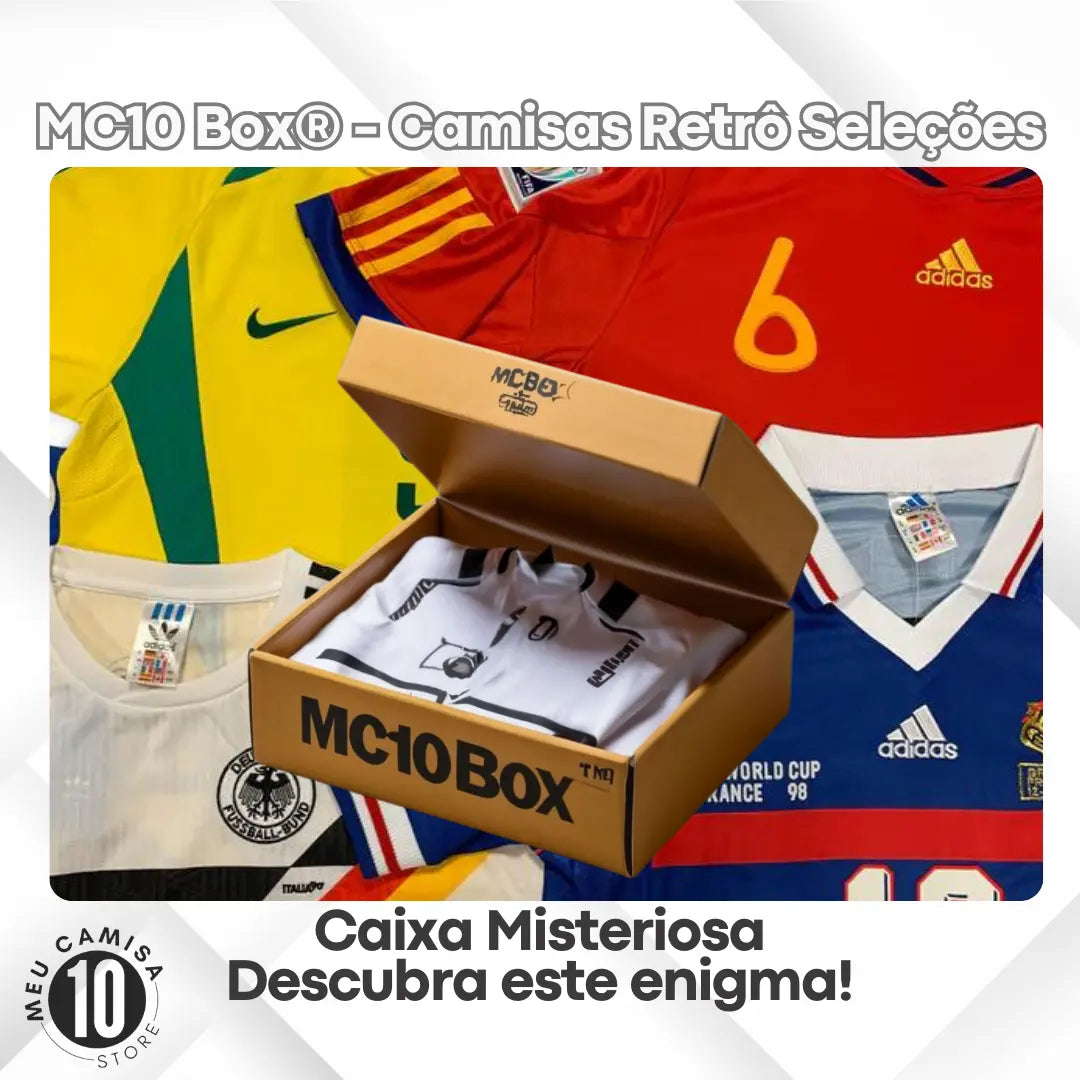 Caixa Misteriosa MC10 Box® - Camisas Retrô Seleções