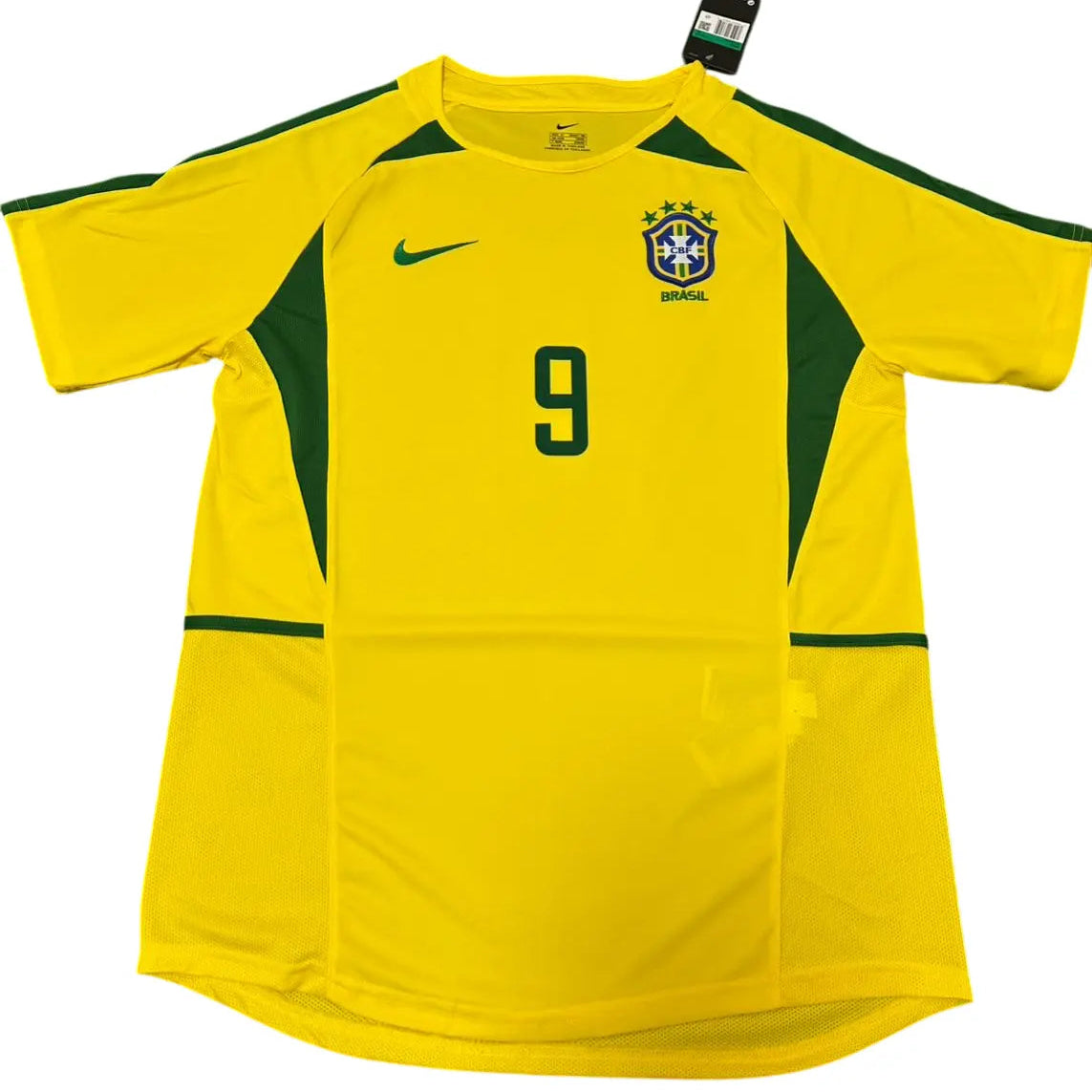 Camisa Brasil 2002 Home - #9 RONALDO - Tamanho G (L)