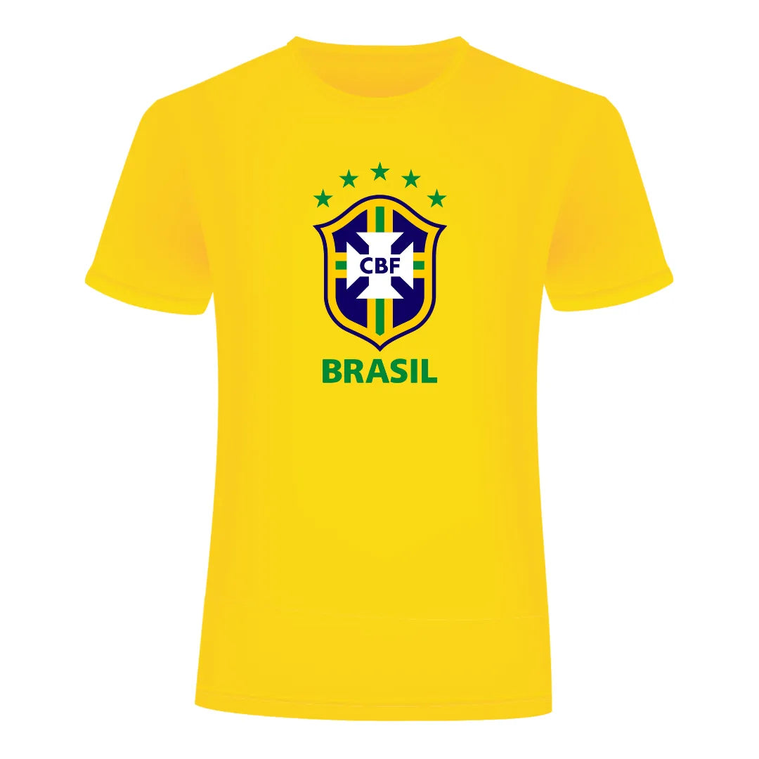 Camiseta MC10 Copa Confederação Brasileira Amarelo 100% Algodão 30.1