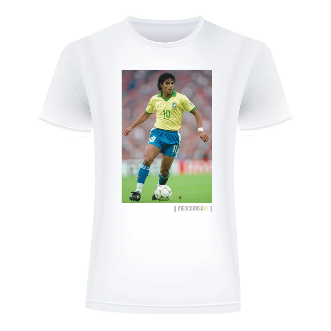 Camiseta MC10 Brasil Michael Brasileiro Branca 100% Algodão 30.1