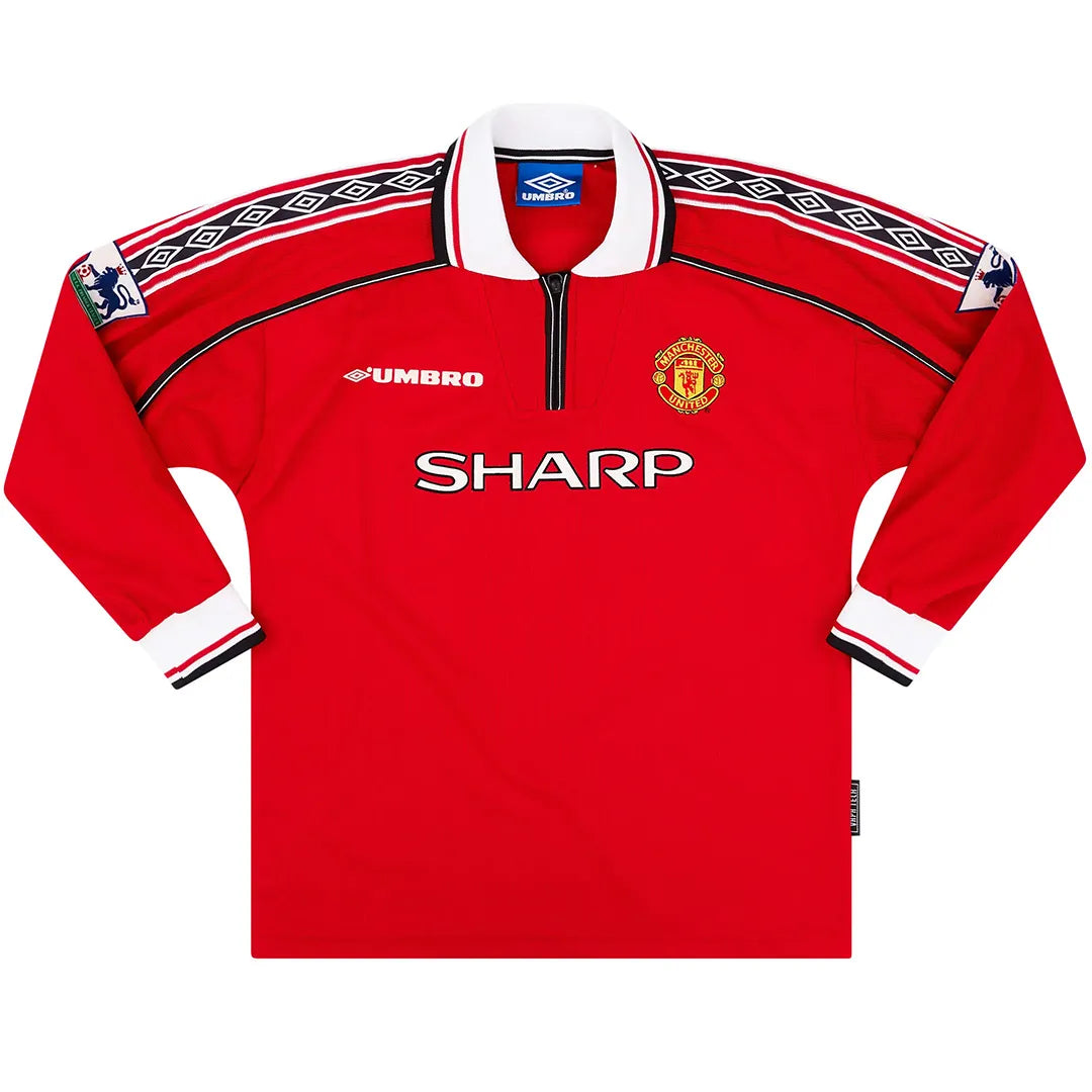 Camisa Manchester United 1998/99 Home - Manga Longa - Masculina