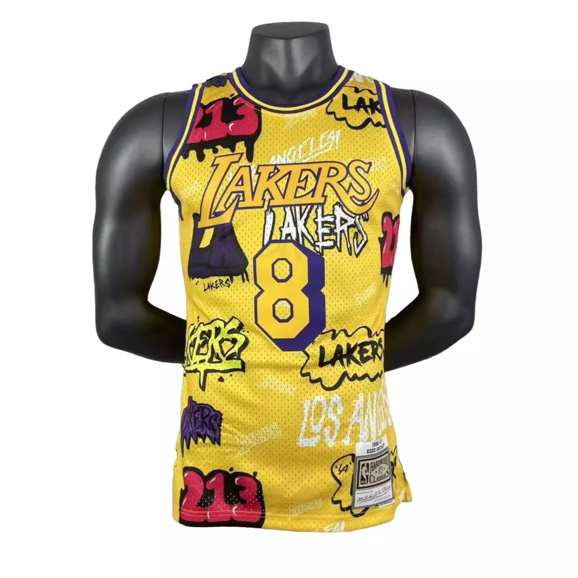 Regata NBA Los Angeles Lakers #8 Kobe Bryant 96/97 – Mitchell & Ness Silk Amarelo