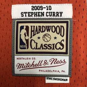 Regata NBA Golden State Warriors #30 Curry 09/10 – Mitchell & Ness Silk Laranja